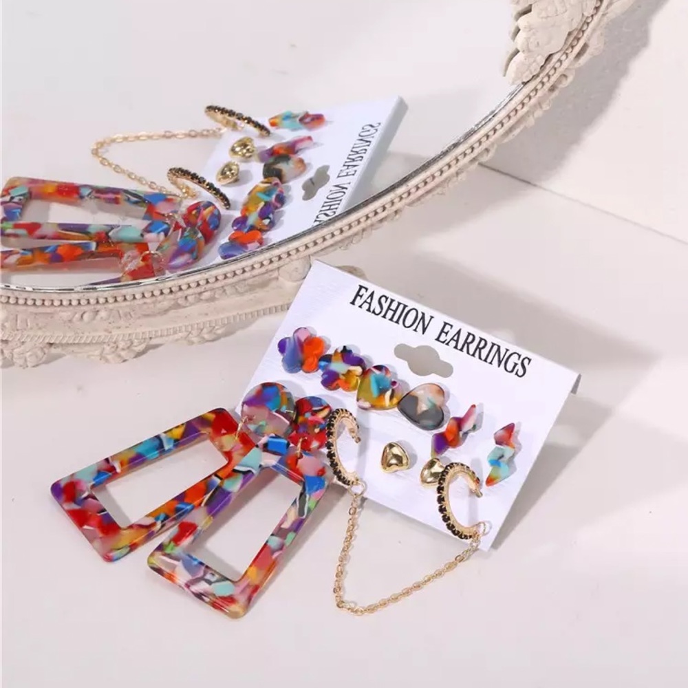 Geometric Earrings Set
